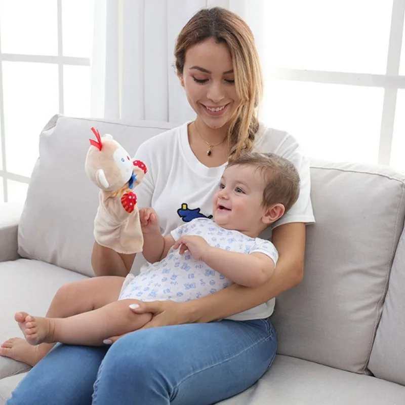 Pluszowe zabawki dla dzieci Kreatywność Żaba Puppeta Pokaz Prezenty dla dzieci Zabawka edukacyjna Miękka pluszowa lalka z kreskówki Zwierzęca pluszowa zabawka