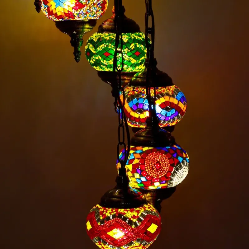Modern Turkish Style Floor Lamp Wrought Iron Glass Standing Light 3 Heads Hotel Lobby Decor Custom Color Art Lighting Fixture