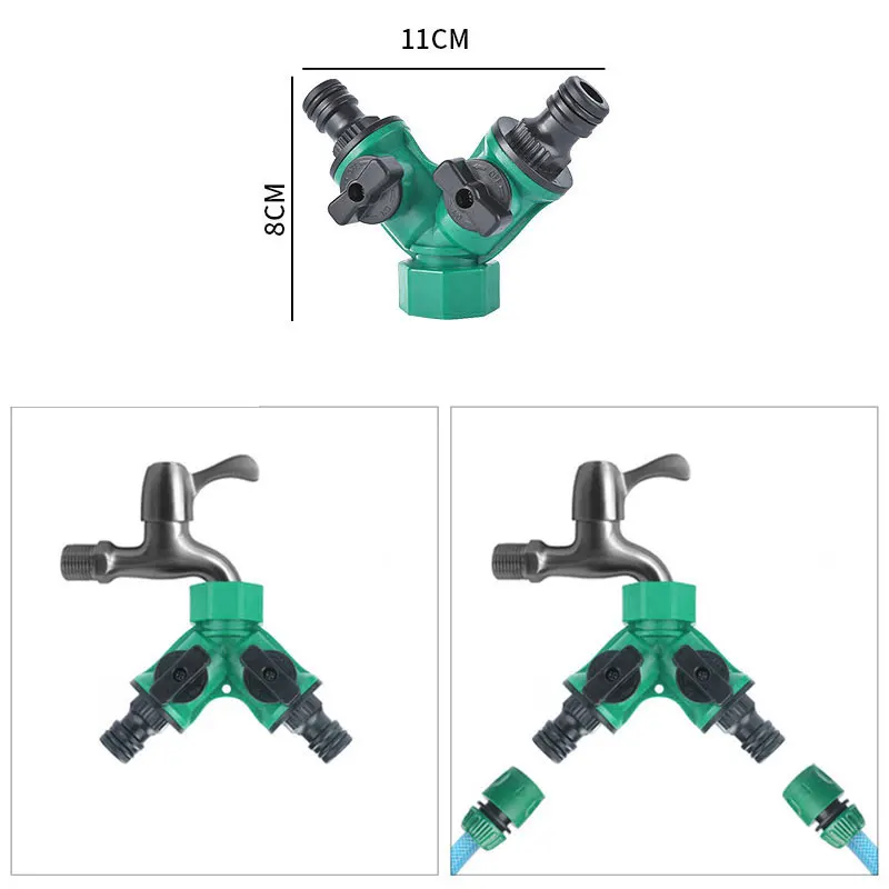 2-drożny rozdzielacz wody z kranu Kran ogrodowy Zawór nawadniający Wąż Rura Szybkozłącze Adapter