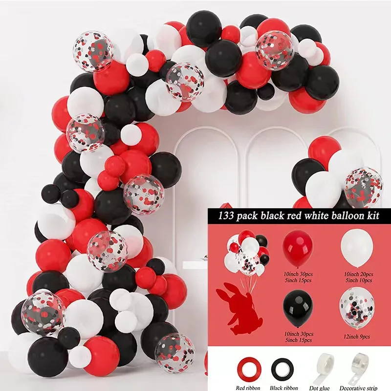 Hot Selling Red Series Latex Balloon Wreath Arch Set for Wedding Birthday Valentine's Day Party Decoration