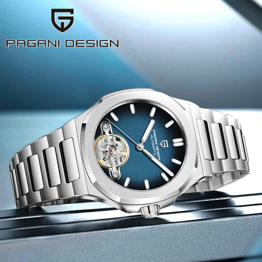 

Мужские часы Pagani Design 2026: Топовые скелетонизированные часы с турбийоном, модные автоматические спортивные элегантные механические часы для мужчин