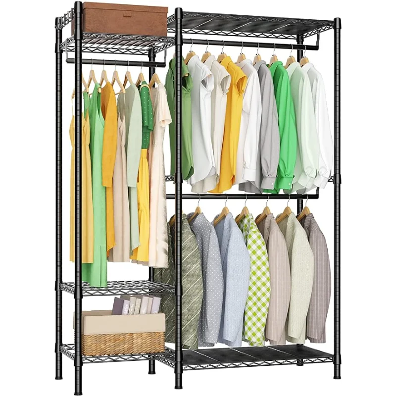 G3 Garment Closet Rack Heavy Duty Freestanding Portable Wire Clothing Rack with Shelves, Adjustable, DIY Hanging Wardrobe