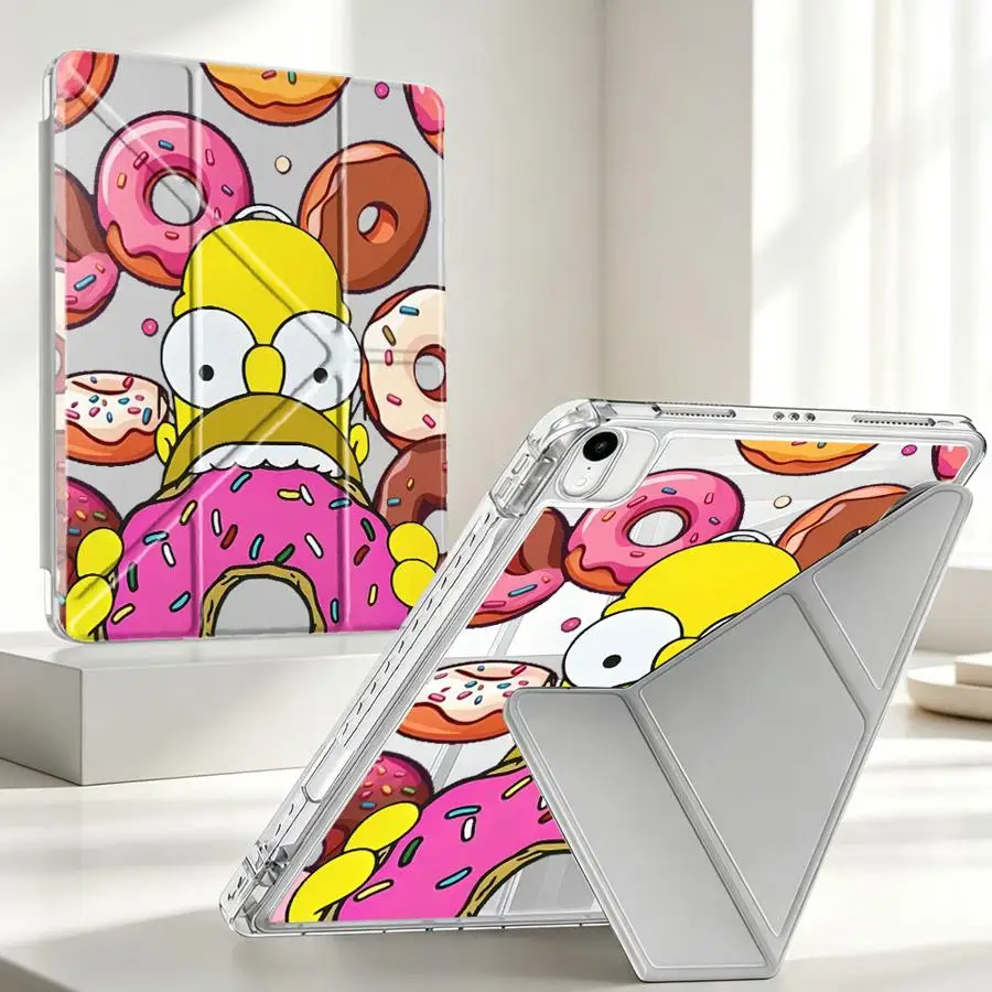 Cartoon The S-simpsons Tablet Case For Samsung Galaxy Tab S9 Plus A11 A9 Plus S7 FE A8 S10 Lite S8 With Pen Slot Cover
