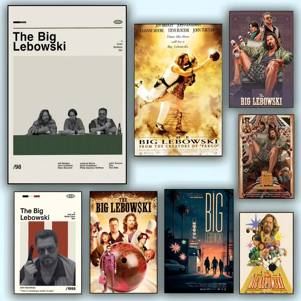 Movie T-The Big Lebowski Poster Modern Aesthetic Wall Art Print Minimalist Poster Bedroom Living Room Home Decor Gift
