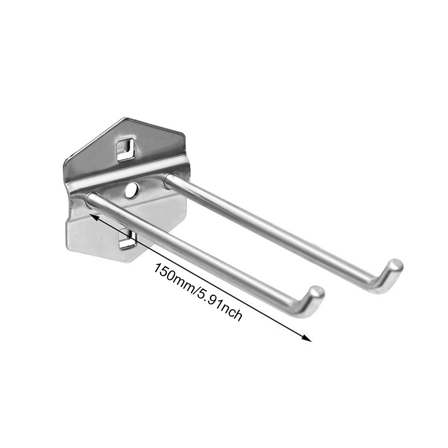 25/50/75/100/150/200mm Garage Pegboard Hook Hole Board Hook Steel Oblique Hanger Shelf Hammer/Pliers Wall Mount Storage Rack