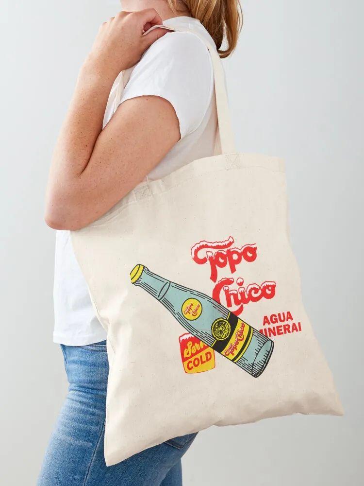 

Graphic Topo-Chico Lime Design Arts Bottled Waters Tote Bag Women's shopper bag Canvas Cloth bag