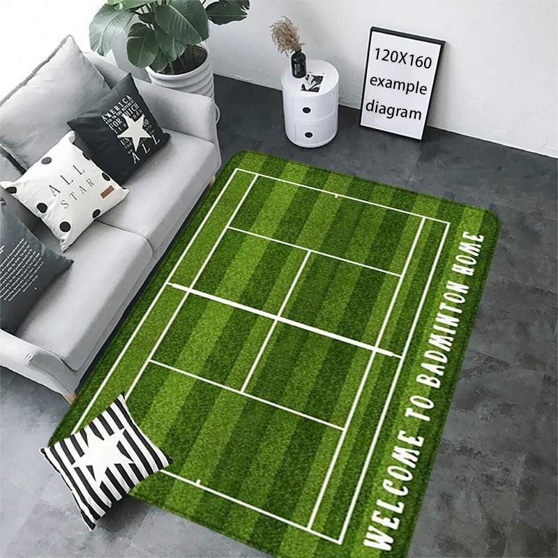 Athletic Sports Prayer carpet Living Room Rugs Foot Carpets Entrance Doormat T-Tennis Court Kawaii Rug Floor Mats Non-slip Mat