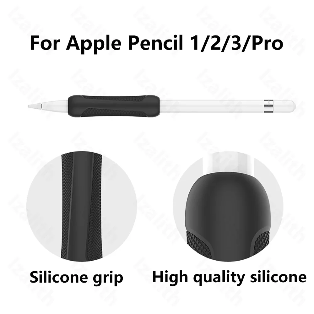 Мягкая силиконовая ручка для Apple Pencil 1/2/3, защитный чехол, противоударный, нескользящий чехол с защитой от царапин для Pencil Pro