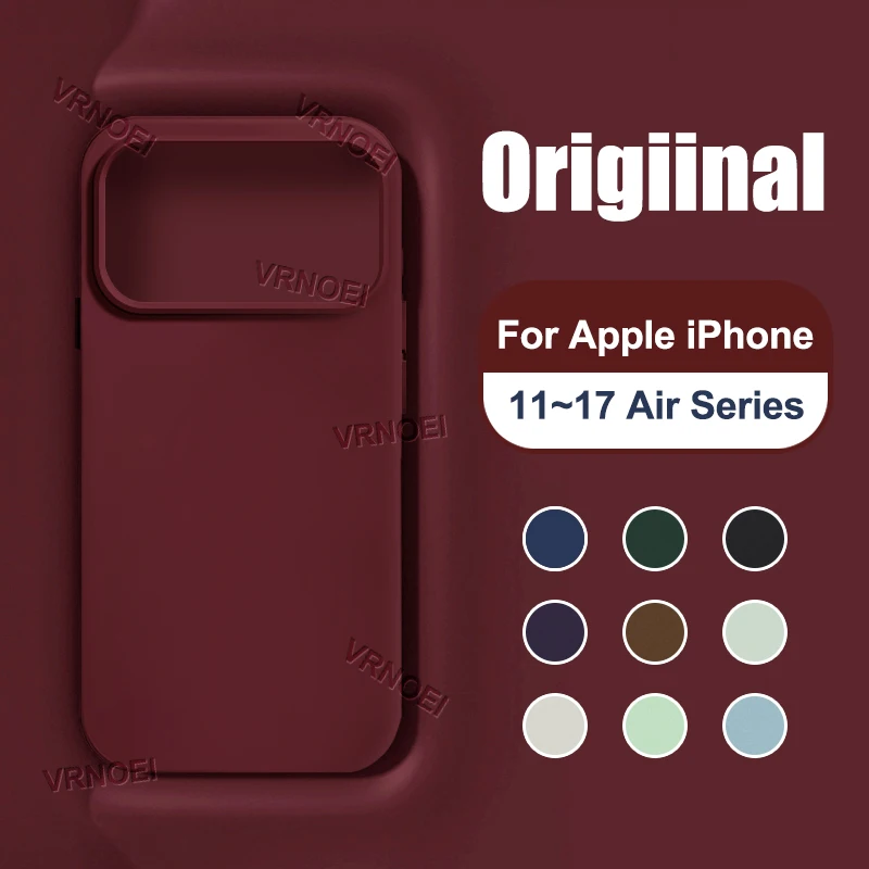 

Luxury Frosted Feeling Case For iPhone 17 14 12 11 13 15 16 Pro Max Plus 17 Air Solid Color Business Minimalis Shockproof Cover