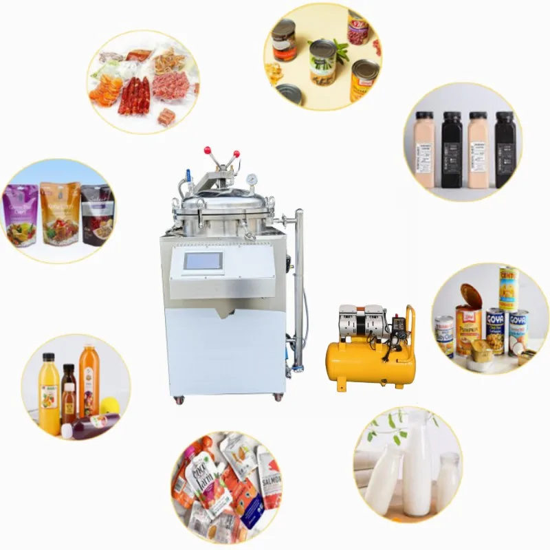 Fully Automatic 100L/150L Water Bath & Steam Retort Pasteurizer Machine For Canned Food