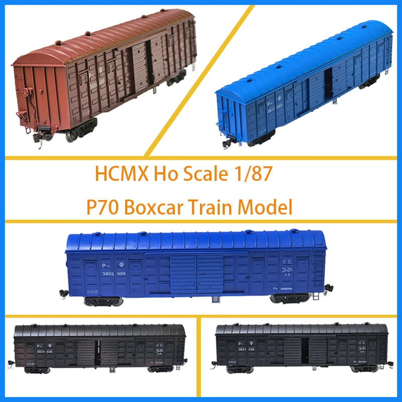 

HCMX Diecast Ho Scale 1/87 P70 Boxcar Train Model Sand Table Static Display Adult Collection