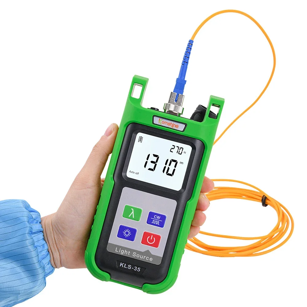 

Optic Fiber Tester Light Source KLS-35-S FTTx Handheld Type Singlemode 1310/1550nm With Self Calibration