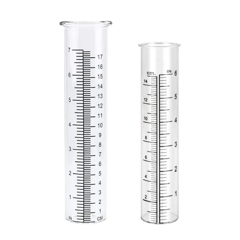 Imagem -02 - Vidro Rain Gauge Substituição Tubo com Lip Crack-proof Rain Meter Fácil de Ler Quintal ao ar Livre Jardim Capacidade