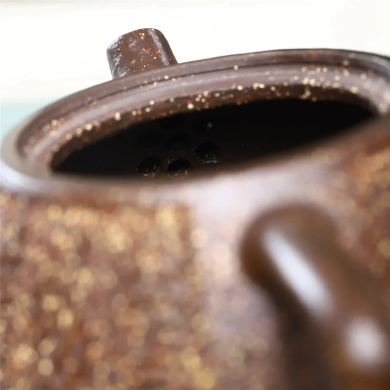 

A69eraw Ore Stone Scoop 100Ml Clay Teapots Tea Pot Handmade Customized Tea Infuser Chinese Filter Beauty Teaware