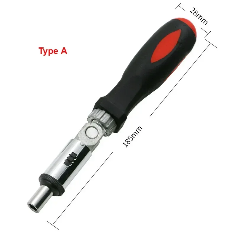 Multi-function Ratchet Screwdriver Angle Variable 0-180 Degrees Can Be Turned Left and Right 1/4 Inch Hex Interface