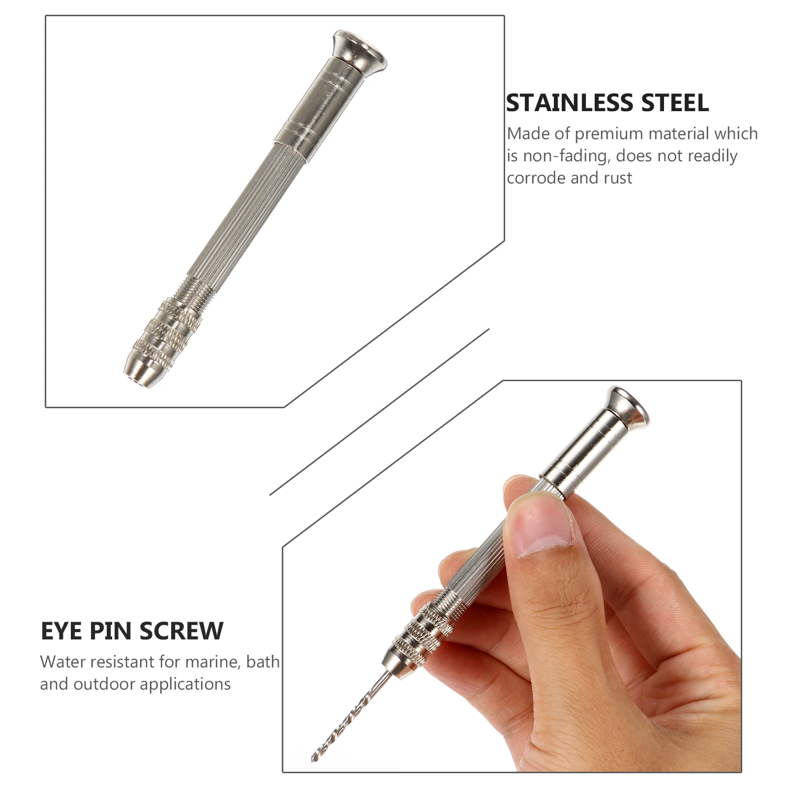 

1 set Crystal Glue Tools Stainless Steel Eye Screws Resin Crafts Diy Jewelry Making Eyelet Hooks Hand Drill Bits Set Art Craft