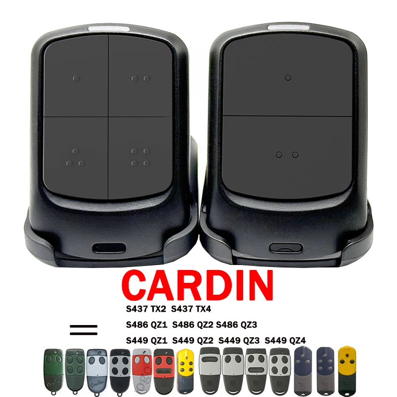 

CARDIN S437 TX2 TX4 S486 QZ1 QZ2 QZ3 S449 QZ1 QZ2 QZ3 QZ4 Garage Door Remote Control Rolling Code Handheld Transmitter