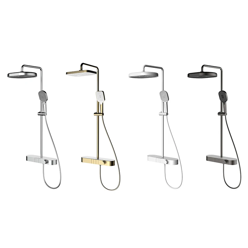 الذكية الحائط كاملة الحمام المطر الكروم ترموستات رئيس البيانو الأمطار حمام دش مجموعة مع خلاط