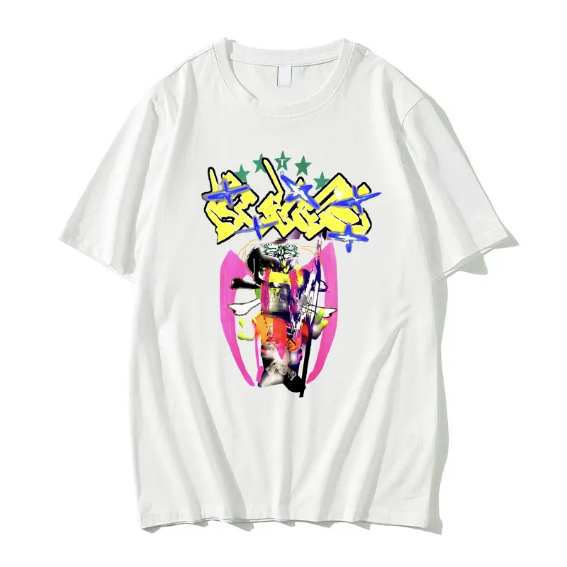 Bladee 333 Skate Drain Gang Graphic T Shirts Men Women Hip Hop Oversized Short Sleeve Unisex Casual Tshirt Male Cotton T-shirts