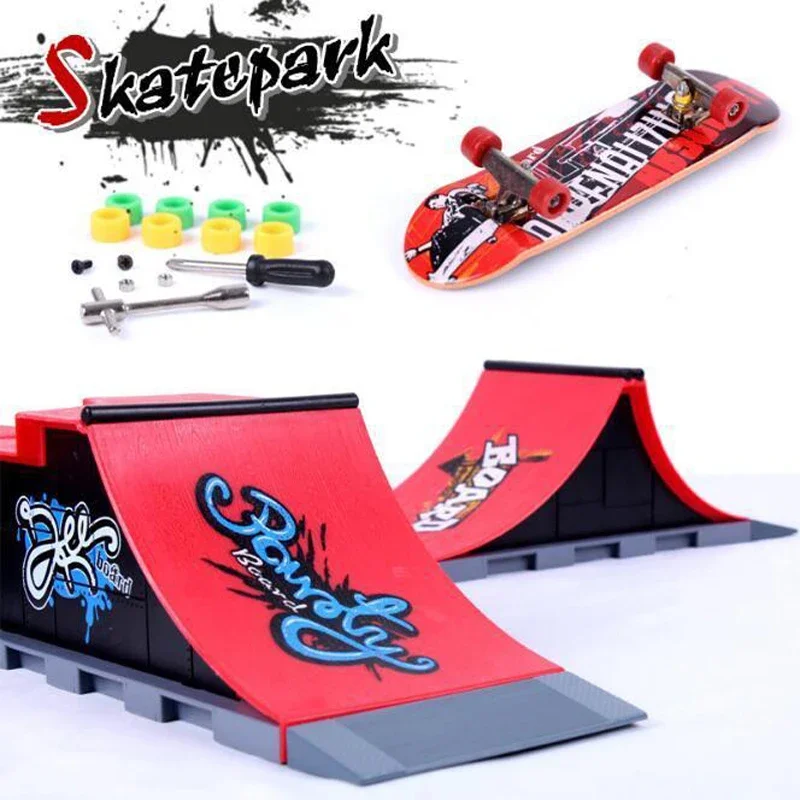 Composable Finger Park Figure Skate Scene Board Venue Combination Toys Skateboarders rampa Track Toy Set per i regali di natale del ragazzo