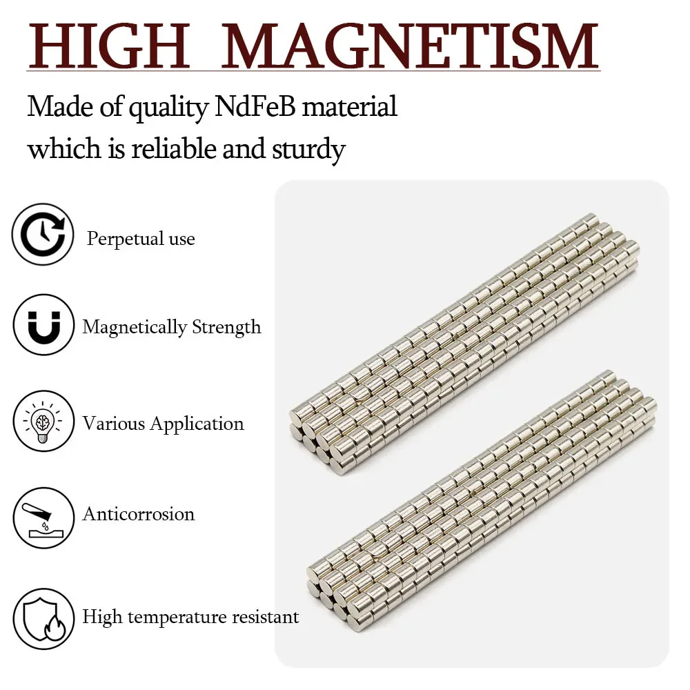 5mmx5mm Super Strong Round Neodymium Magnet Powerful Magnets N35 small Permanent Magnetic NdfeB Refrigerator Magnet 5x5