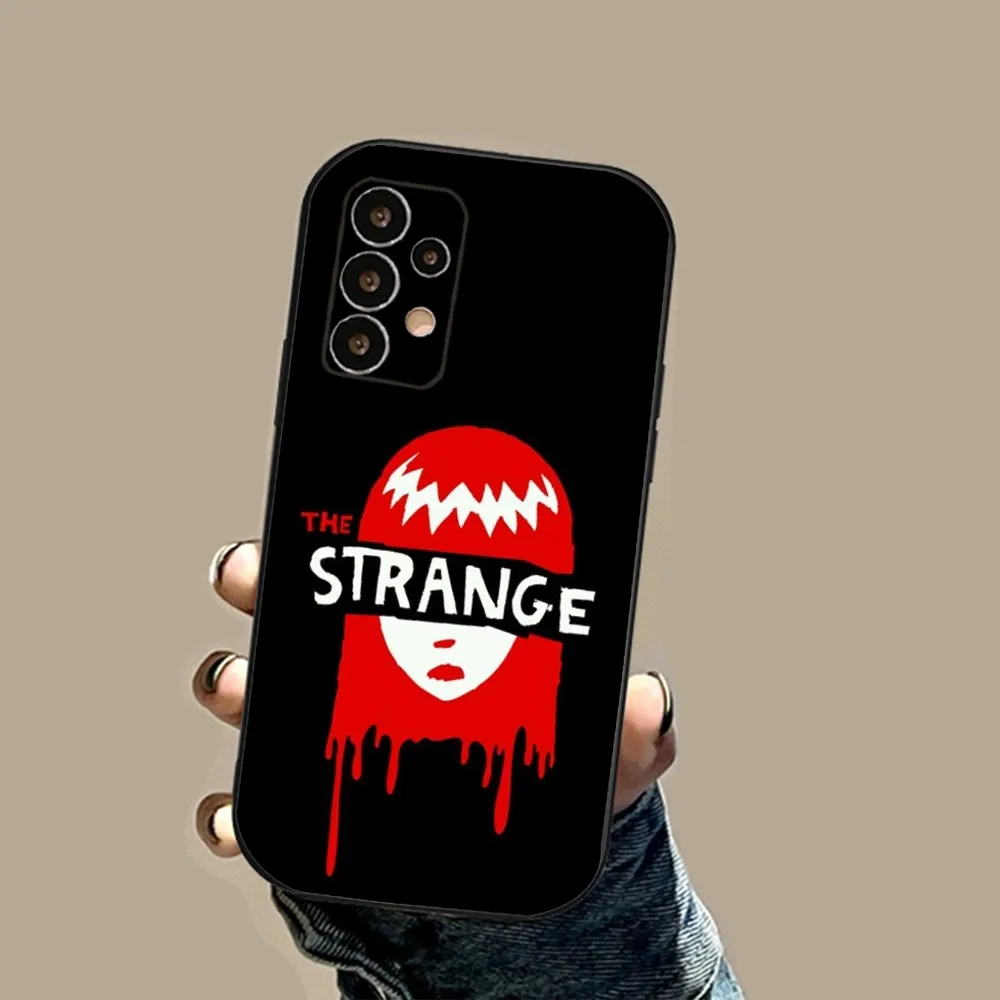 E-Emily The Strange Phone Case For Samsung S24,23,22,30,21,10,9,Ultra,Plus,Lite,FE,5G Black Soft Case