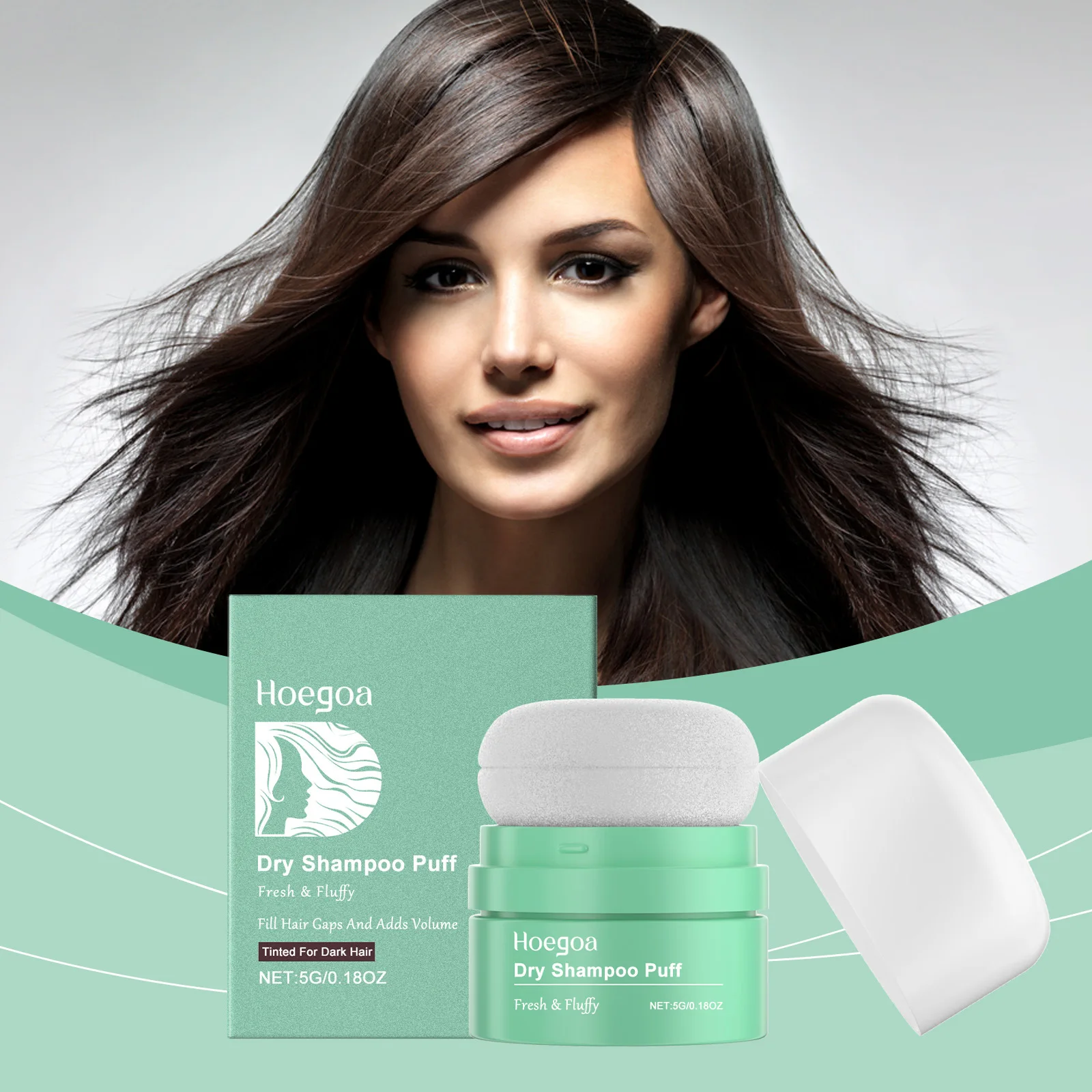 5g Hoegoa Hair Volumizing Dry Shampoo Puff Hair Oil Absorbing Refreshing Dry Powder Hide Scalp Gap Conceal Fluffy Hair Makeup