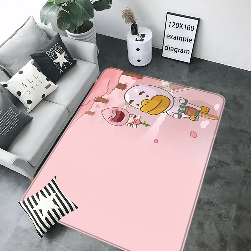 Doormat Flannel Floor Mat Indoor Foot Rug Kakao Friends Bedside Mats Kitchen Corridor Water Absorbent Carpet Ideal Balcony Decor