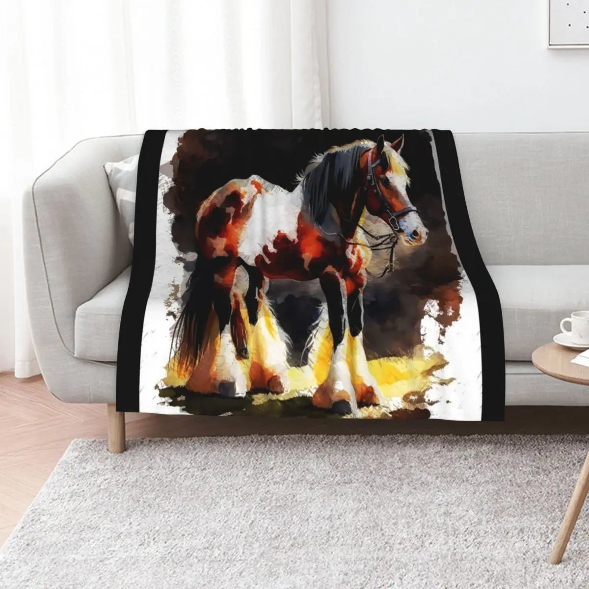 

Clydesdale Heavy Horses Throw Blanket Plush decorative cosplay anime manga Blankets