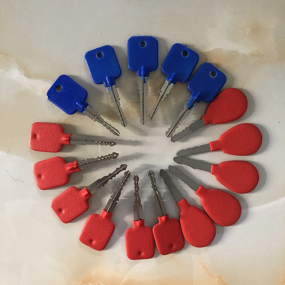 Different Stainless Steel Keys and Beginner Training Auto Door Common Keys Master Key Locksmith Tools