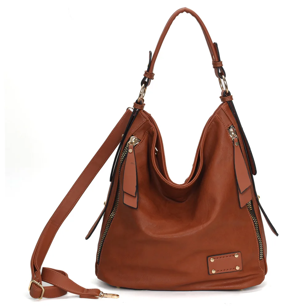 Vintage Large Capacity Hobo Bag, Retro Soft PU Shoulder Tote Bag, Luxury Ladies Bags Women Handbags