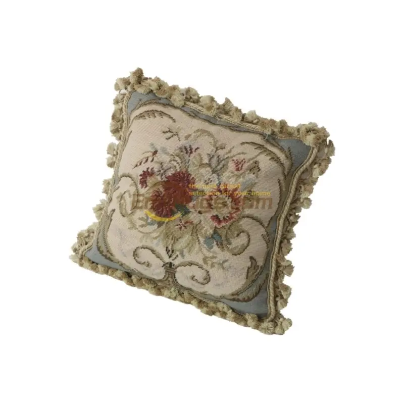 Needlepoint floss pillow rococo cloth art neoclassical national woven pillow French soft outfit