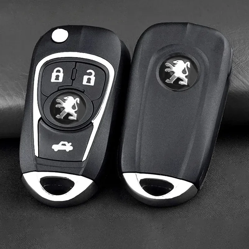 

5Pcs Aluminium Metal Car Key Emblem Stickers Fit For Peugeot 206 207 208 301 308 406 508 2008 3008 Boxer Traveller e-208 e-2008