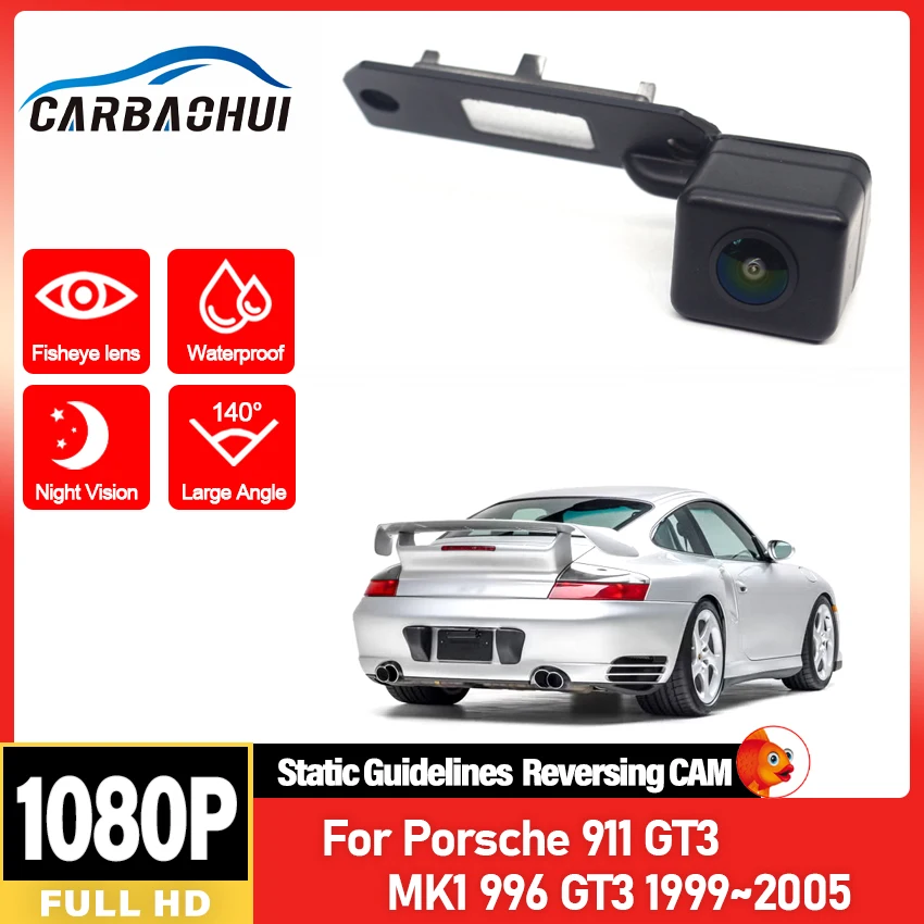 

Камера заднего вида для Porsche 911 GT3 MK1 996 GT3 1999 ~ 2005 объектив «рыбий глаз» CCD камера ночного видения резервная камера номерного знака камера