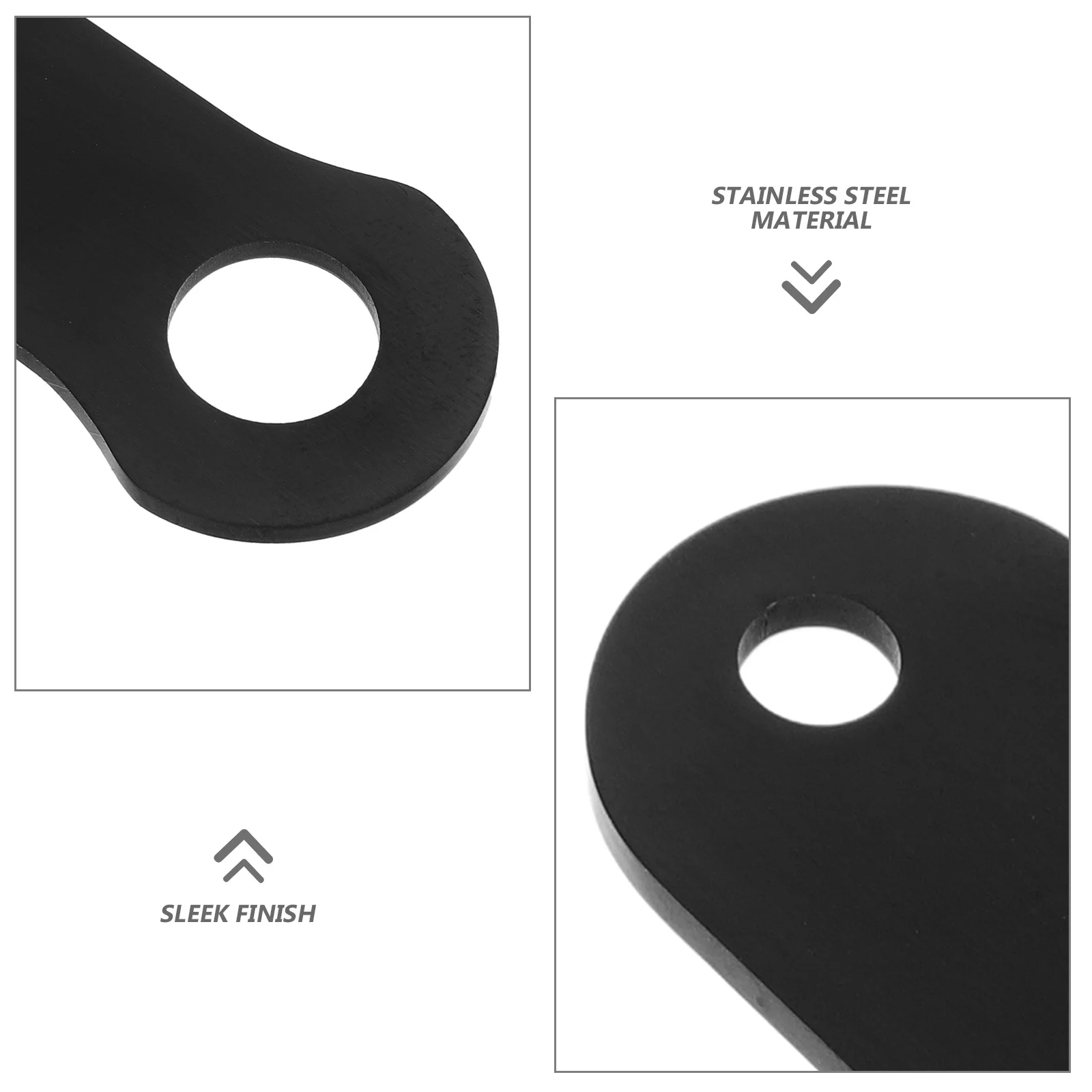 Set da 5 pezzi di 5 grucce Campana da guida fortunata con portachiavi ad anello diviso Indicatore di direzione posteriore Bobber indiano nero