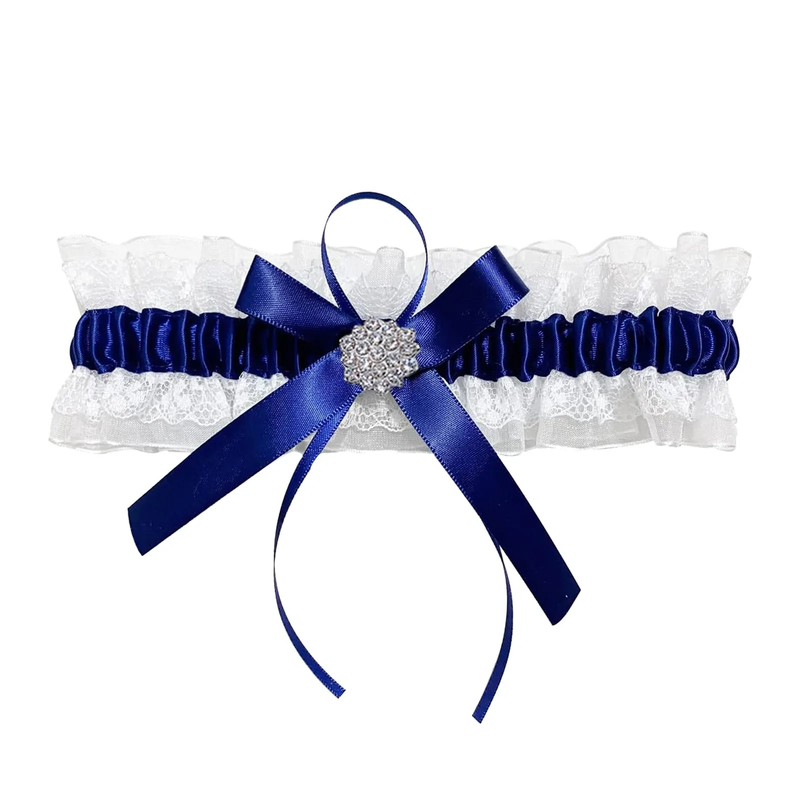 Bruiloft Kousenband Set Hartvormige Strass Kousenband Witte Kanten Kousenband Blauw Bruiloft Accessoire Bruids Kousenband Cadeau Sexy Accessoires