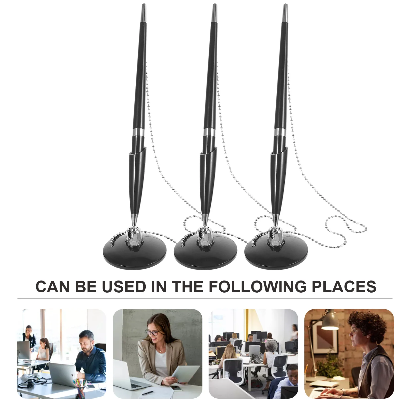 3-teiliger Tisch-Stehstift, kreatives vertikales Design, langlebig, glattes Schreiben, Kugelschreiber für den Einsatz im Hotel, Restaurant, Büro