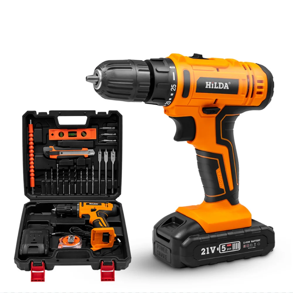 

21v High Quality Power Tools Screw Electric Cordless Driver Drill with Best Price Power Drill with Accessories Tool Set