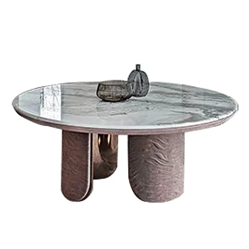 Italian light luxu ry marble countertop dining table designer luxury villa high-end dining ta ble