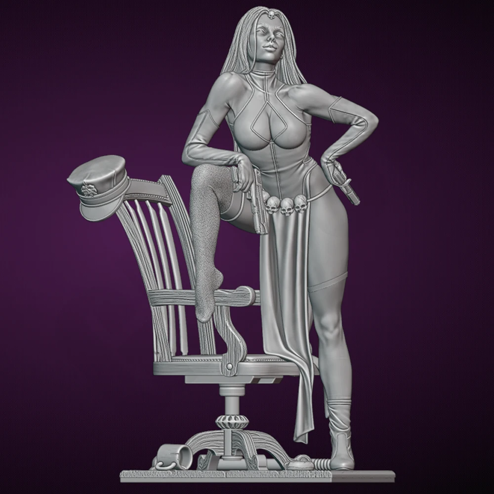 Figurine en résine pour femme, peau bleue, Sexy, jouet artisanal, Statue de réduction Miniature non assemblée, Kits non peints, 1/24