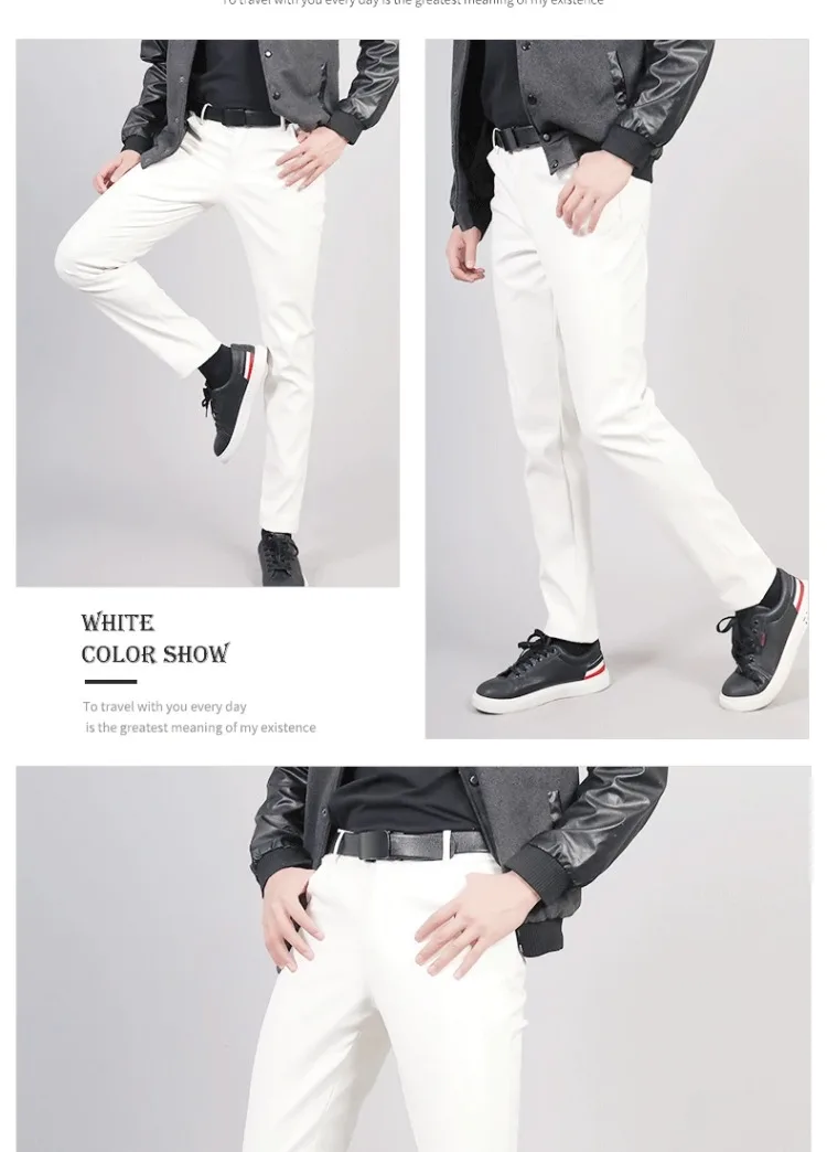 Neue 2026 Herren-Lederhose, Modische Schlanke PU-Lederhose für Party, Tanz, Show, Alltag, Vielseitige Biker-Hose, Pantalones Hombre – Detail 12