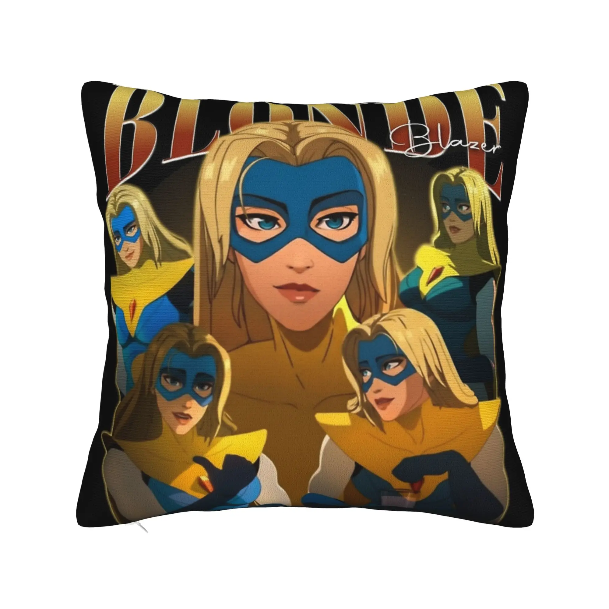 Decorative Pillow Cover Blonde Blazer Dispatch Game Vintage 90s  Merchandise Home  Pillow Case Cover Zipper Multiple Sizes