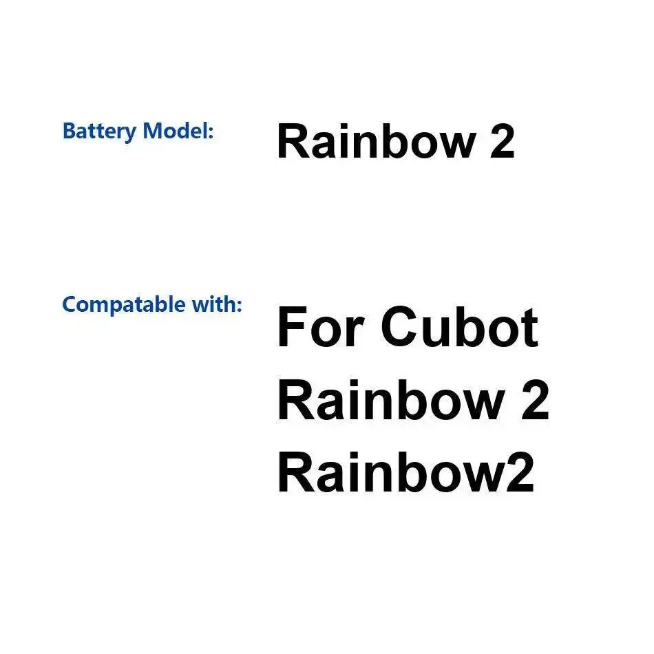 

Для Cubot Rainbow 2 Rainbow2 аккумулятор мобильного телефона высокой совместимости 2350 мАч