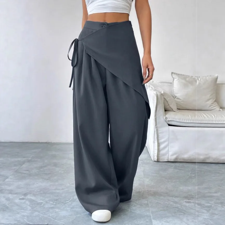

Irregular Suit Pants for Women 2026 New Design Loose and Slimming High-end and Wide Leg Pants for Women