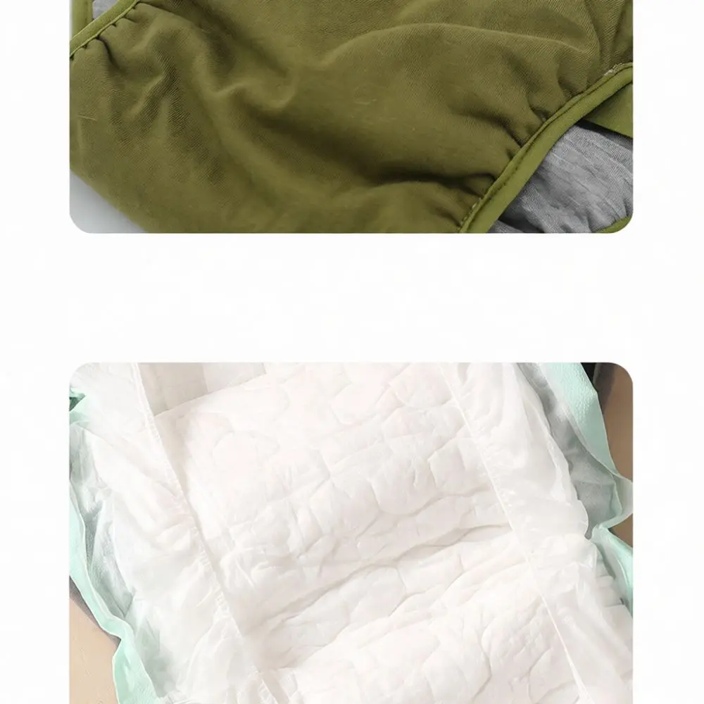 Reusable Cotton Adult Diaper Underwear Washable Incontinence Pants Elderly Care Briefs Leakproof Protective Daily Comfort
