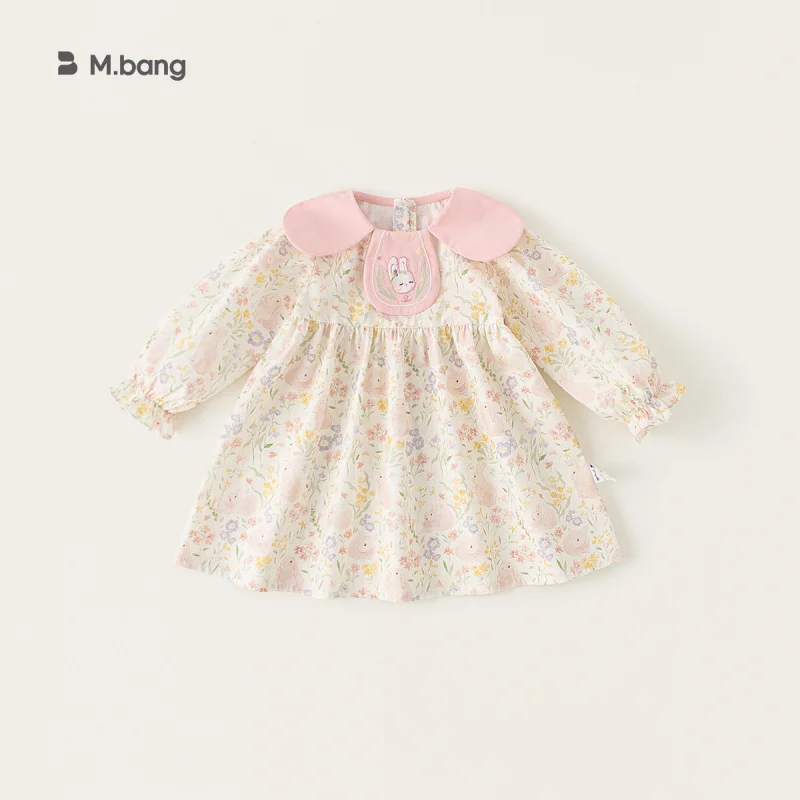 

Youbao Children's Clothing Girls' Floral Dress2026Spring New Country Style Children's Doll Collar Long Sleeve Princess Dress