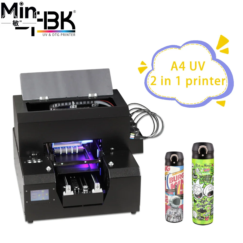 A3 6-color UV Inkjet Printer Pattern Printing Equipment for Bottle Phone Case Gift Box