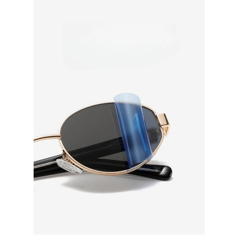 Nieuwe hoogwaardige anti-blauw licht modieuze luxe designer heren- en dames retro ovale zonnebril veiligheidsbril UV400