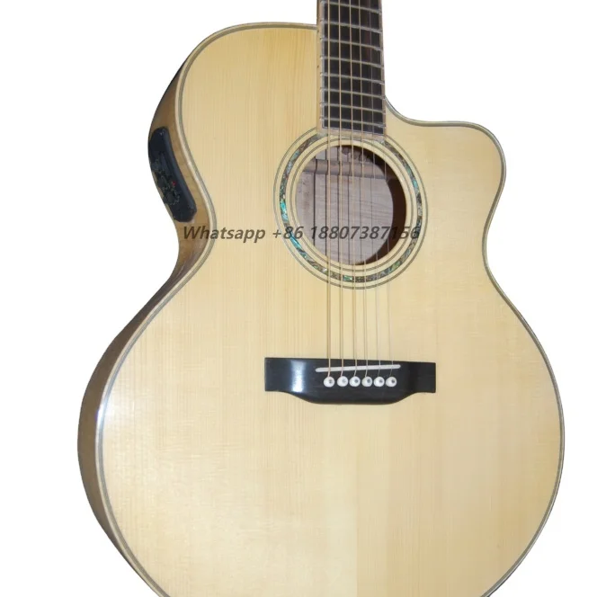 Yunzhi Classic Handmade Jazz Guitar Customizable Maple Jazz Acoustic Electric Guitar Instruments Musical