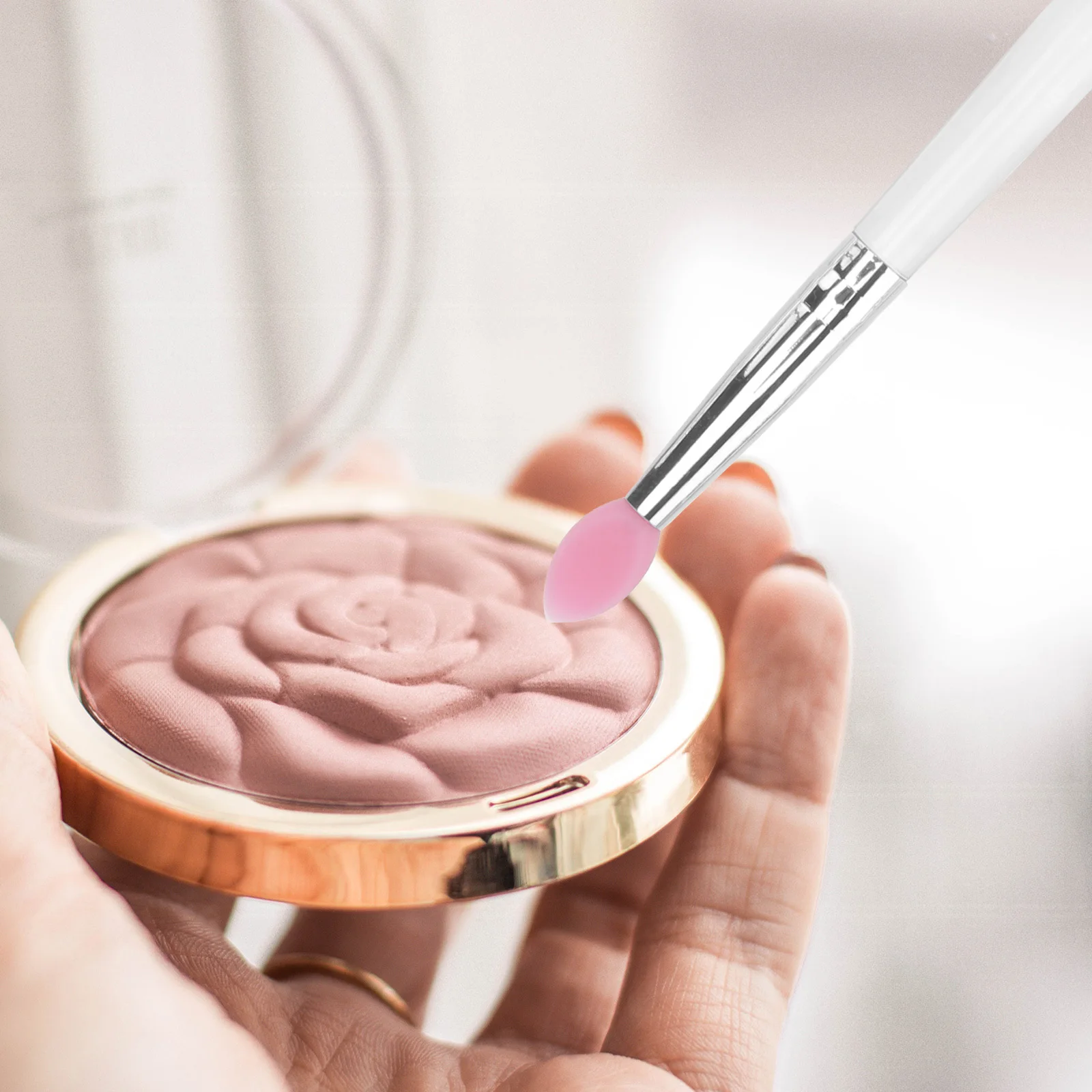 Kit di pennelli per applicatore per ombretto da 6 pezzi Strumento per trucco professionale adatto ai viaggi Colore misto per pennello per ombretto per uso quotidiano